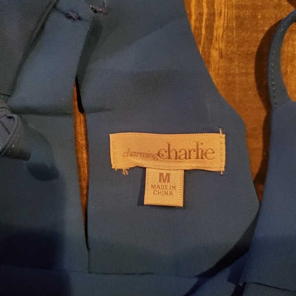 Royal Blue Ruffle Tank - Picture 2 of 2